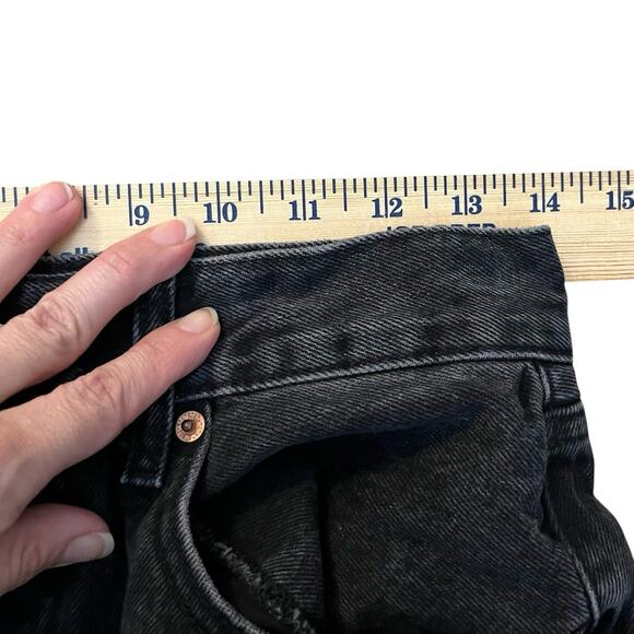 Urban Outfitters BDG High Rise Baggy Jeans Size 28 Distressed Ripped Black - Picture 7 of 11